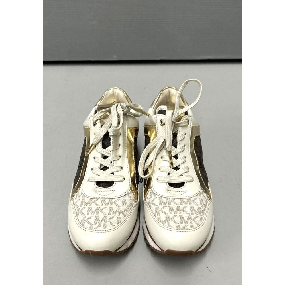 Michael Michael Kors Maddy Two-Tone Logo Trainer Sneakers Size 6 M
